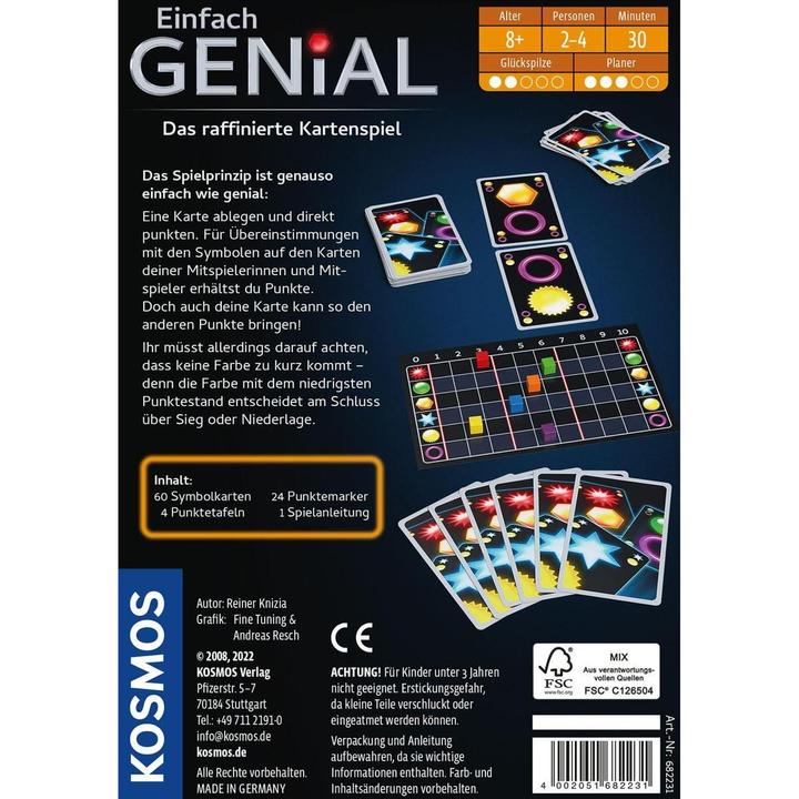 Produktbild Kosmos Kartenspiel Einfach Genial (Deutsch)