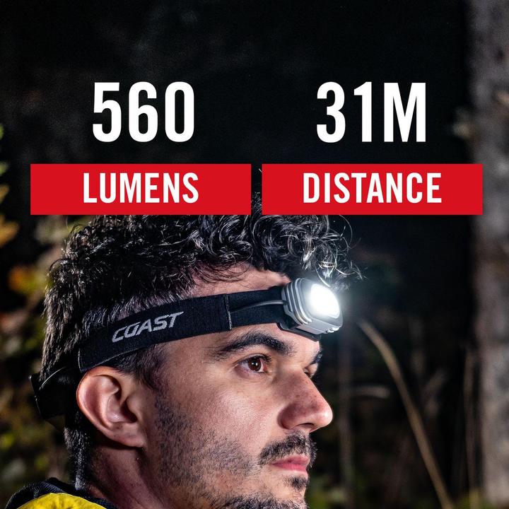 Actual product image Coast RL10 Headlamp with white and red light (560 lm)
