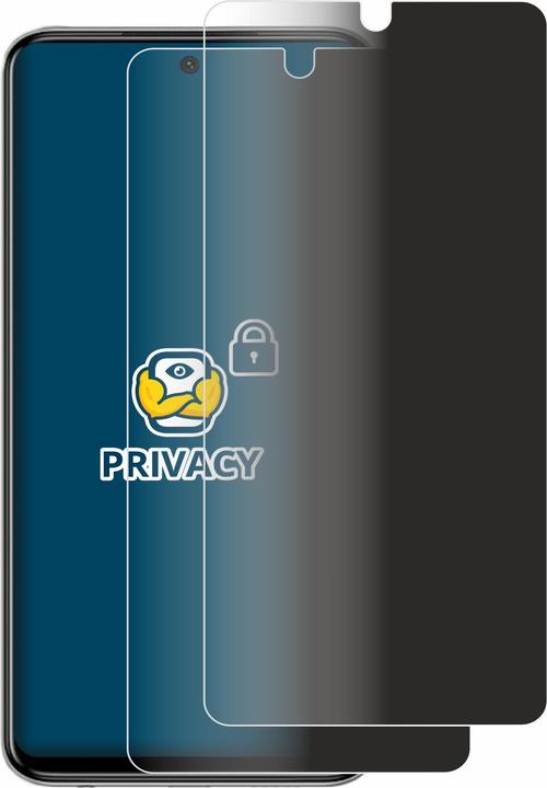 Productafbeelding BROTECT Anti-spionnetje privacyfolie Beschermfolie tegen blauw licht (2 Stuk, Xiaomi Redmi Note 9S)