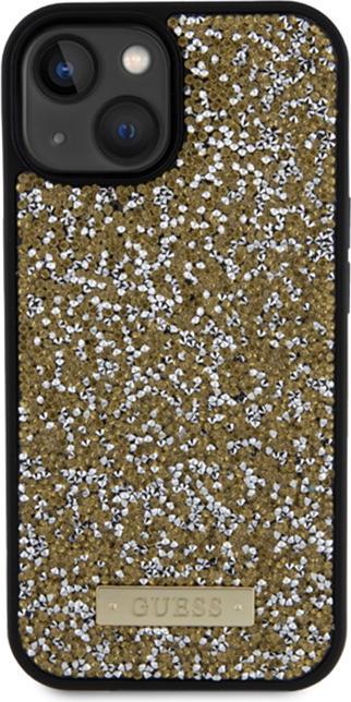 Produktbild Guess GUHCP15SPFGSBSD iPhone 15 6.1" żółty/yellow hardcase Rhinestone Metal Logo (Apple iPhone 14, Apple iPhone 15, Apple iPhone 13)