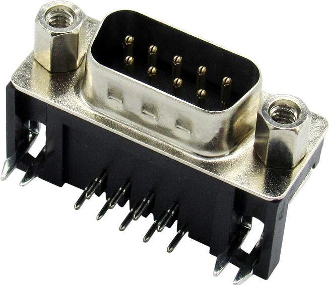 Produktbild RND Electronics D-Sub-Stecker, Pole 9, 90° / Leiterplatten-Lötanschluss THT