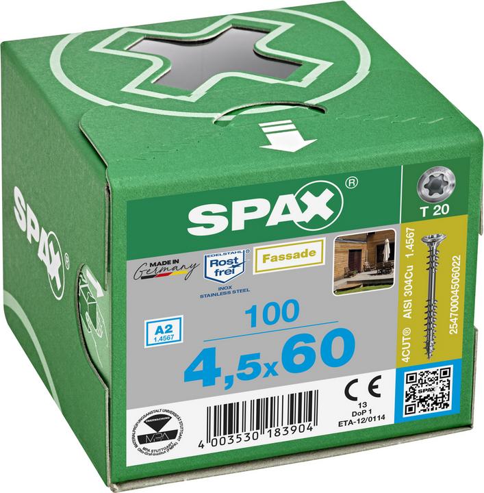 Productafbeelding Spax Gevelschroeven LK A2 (100 Schroeven per stuk)