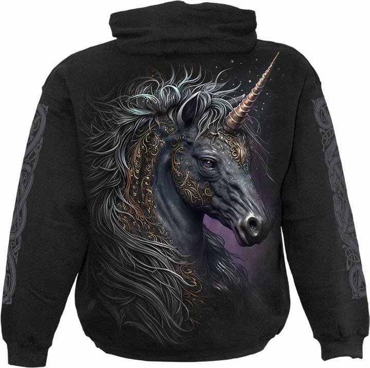Actual product image Spiral Unisex Adult Celtic Unicorn Hoodie (L)