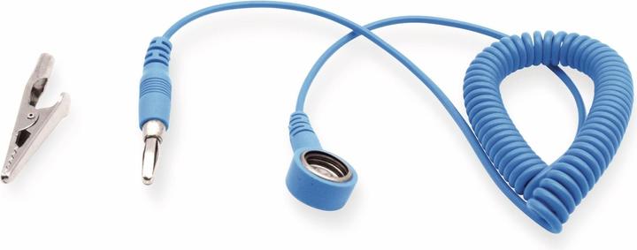 Produktbild Quadrios ESD-Erdungskabel 1.80 m Druckknopf 10 mm, Stecker, Krokodilklemme