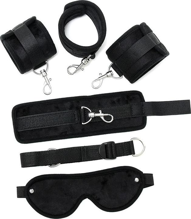Rimba Soft Hand- zu Fuss-Fesselset mit Maske