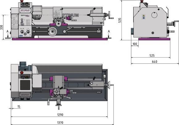 Actual product image Optimum Stürmer - Lead screw lathe OPTIturn TU 2807 (400 V)