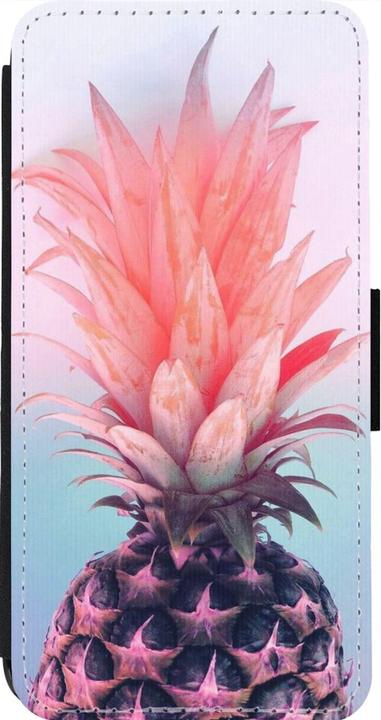 Produktbild PhoneLook Hülle Wallet schwarz Purple Pink Pineapple (Apple iPhone 13 Pro Max)