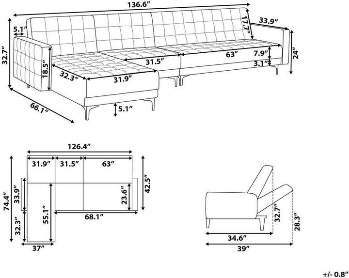 Actual product image Beliani Aberdeen (Modular sofa)