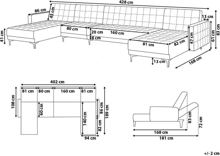 Actual product image Beliani Aberdeen (Sofa landscape)