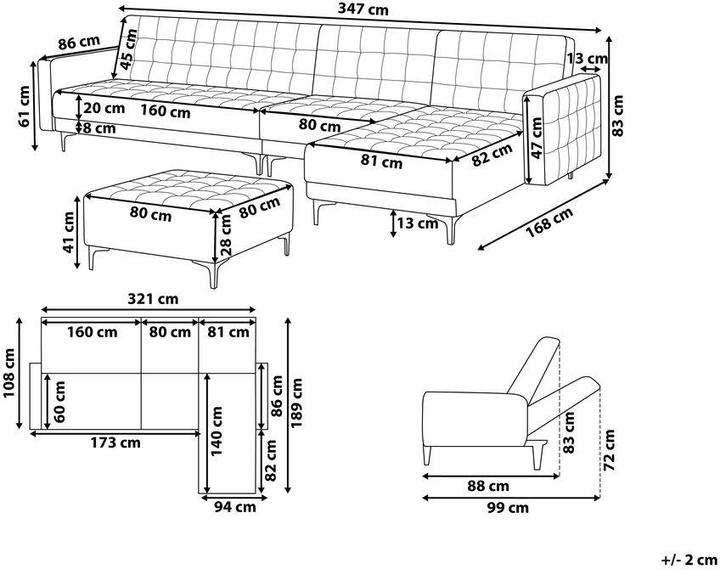 Image du produit Beliani Aberdeen (Canapé d'angle)