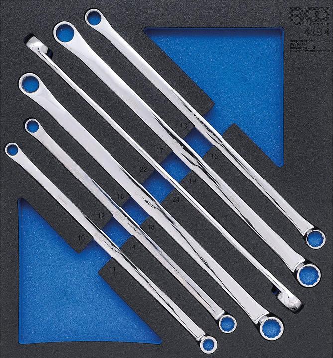 Image du produit BGS Plateau d'outils 2/3 : Jeu de clés à double anneau 10 x 11 - 22 x 24 mm 6 pcs.