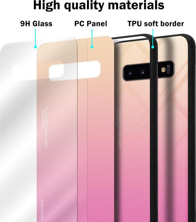 Produktbild Cadorabo TPU 2 Farben Glas Cover (Samsung Galaxy S10)