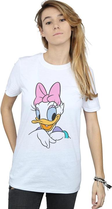 Actual product image Disney Womens/Ladies Daisy Duck Big Portrait Cotton Boyfriend T-Shirt (S)