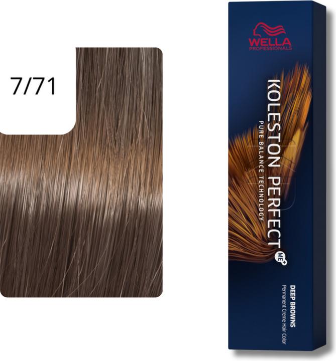 Actual product image Wella Koleston Perfect Me+ Deep Browns (7/71 medium blond brown-iridescent 60ml)