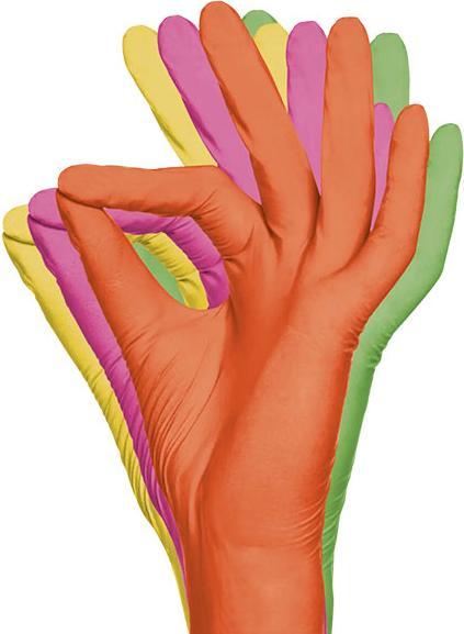 Actual product image Style Tuttifrutti nitrile gloves colour mix Small (S)