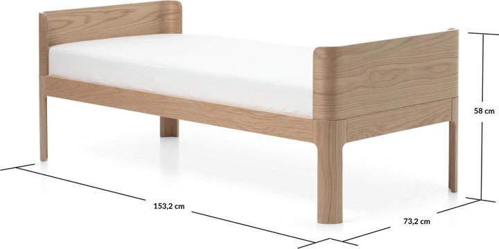 Produktbild Flexa Nova Juniorbett inkl. Matratze Oak (70 x 150 cm)