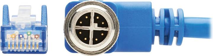Image du produit Eaton M12 X-Code Cat6 1G UTP CMR-LP Ethernet Cable Right-Angle M12m/RJ45m IP68 PoE Blue 2m (UTP, CAT6, 2 m)