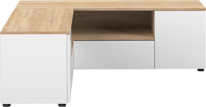 Image du produit Temahome Angle TV Stand blanc et chêne (40 x 46 cm)