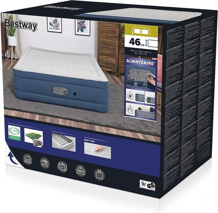 Produktbild Bestway AlwayzAire Airbed Queen 203x152x46cm (150 x 200 cm)