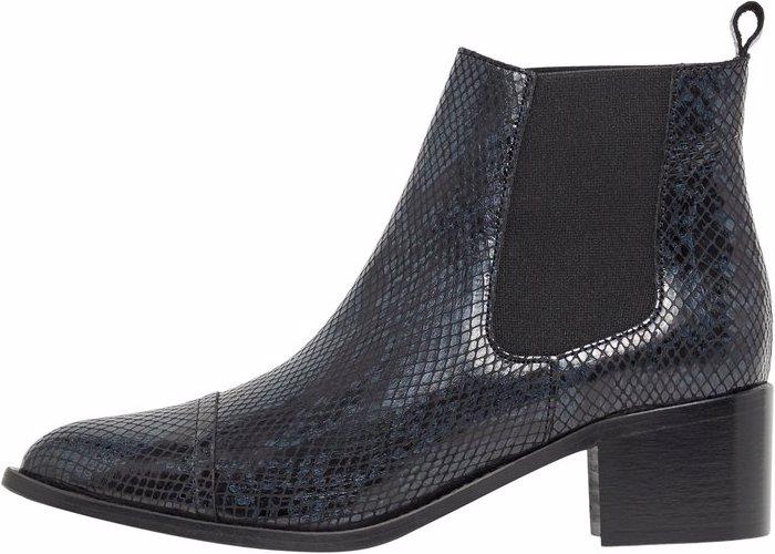 Bianco Stivali Chelsea in pelle stampata (39)