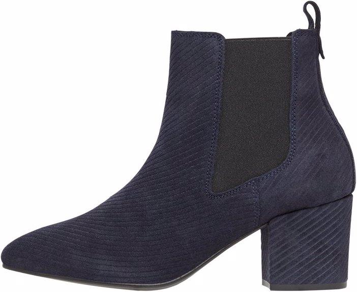 Bianco Stivali Chelsea in pelle scamosciata scanalata WIDE FIT (41)