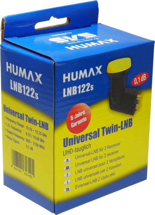 Immagine prodotto Humax LNB 122 Gold Twin (Singolo LNB, 40mm)
