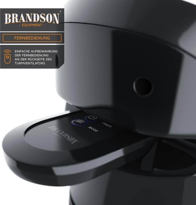 Produktbild Brandson Turmventilator, Fernbedienung, Oszillation, Timer, Säulenventilator 86 cm, Ventilator, 60W, schwarz (47 dB)