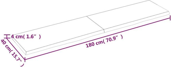 Immagine prodotto VidaXL Oak Nature (180 x 40 x 4 cm)