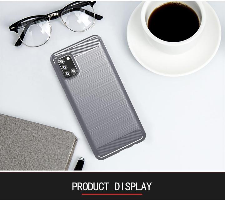 Actual product image Cadorabo TPU Ultra Slim carbon stainless steel Combi Cover (Samsung Galaxy A31)