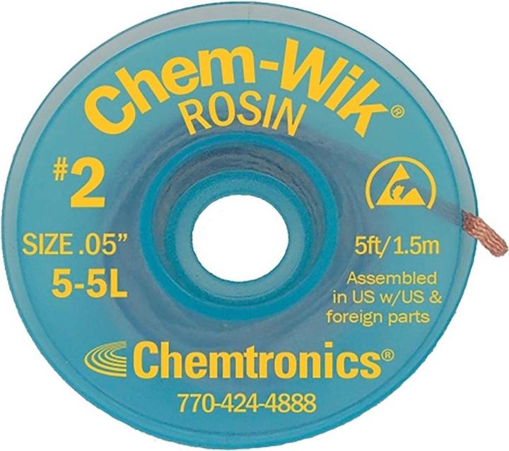 Actual product image ChemWik Drawstring desoldering 1.27 mm 1.50 m