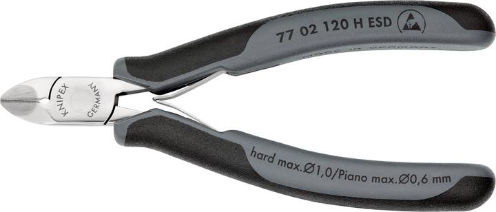 Productafbeelding Knipex Elektronische zijsnijders met ingevoegde hardmetalen snijkant ESD 77 02 120 H ESD (120 mm)