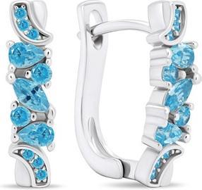 Image du produit Brilio Silver - Decent silver earrings withue zircons EA464WAQ