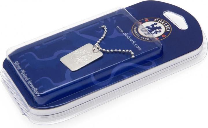 Image du produit Chelsea FC Dog Tag et chaîne argentés (100% métal)