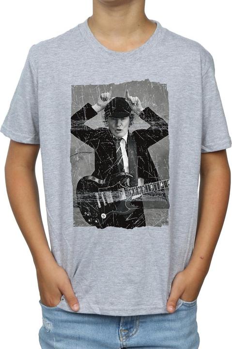 Produktbild AC/DC Angus Young Distressed Photo TShirt Jungen (152, 158)