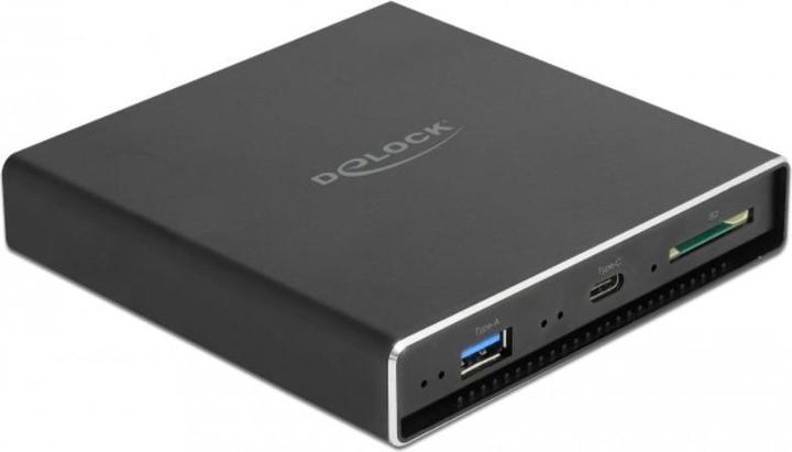 Delock Contenitore esterno per HDD / SSD SATA da 2,5" con porta USB Type-C e Type-A aggiuntiva e slot SD (2.5")