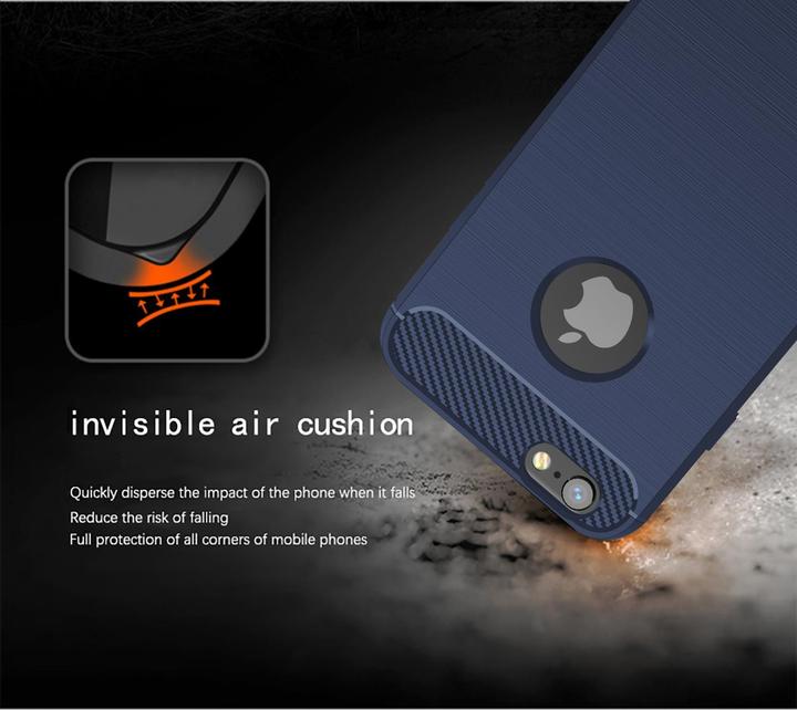Actual product image Cadorabo TPU Ultra Slim carbon stainless steel combo cover (Apple iPhone 6)