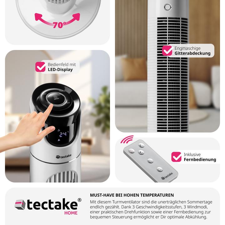 Produktbild tectake Turmventilator (50 dB)