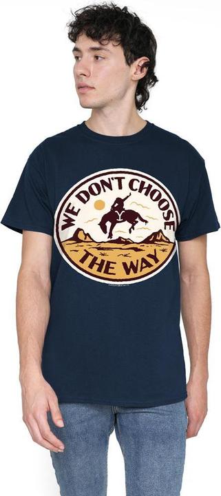 Actual product image Yellowstone Mens We Don't Choose The Way Bucking Bronco T-Shirt (3XL)