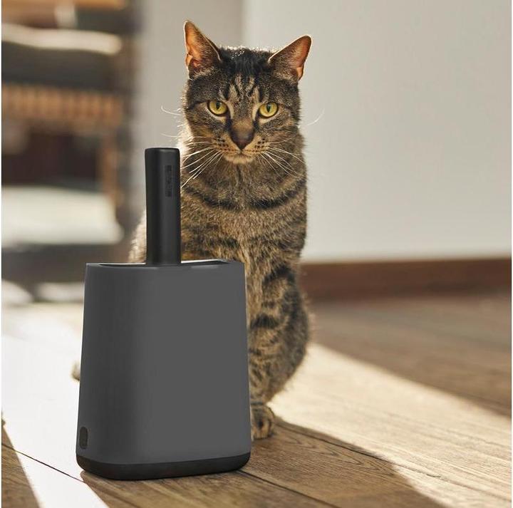 Actual product image Rotho Katzentoilette Bea XL Navyblau, Stromversorgung: Keine (Cat litter box closed)