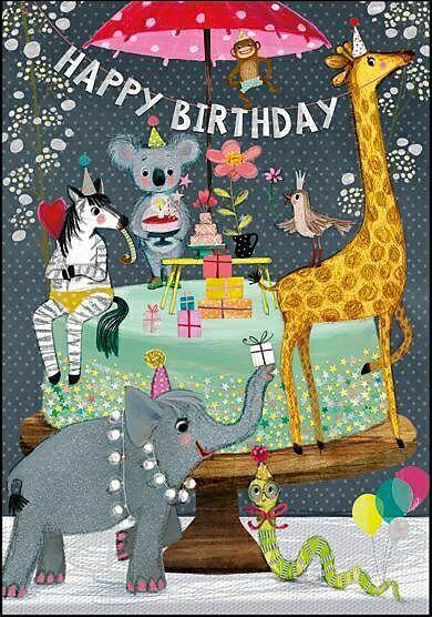 Immagine prodotto Edition Gollong Doppelkarte. Happy Birthday (Tiere)