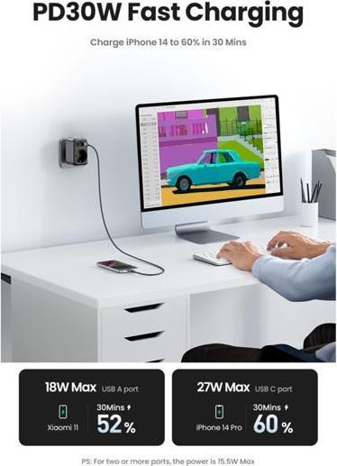 Actual product image Ugreen Przed?u?acz EU 90613, 30W (30 W)