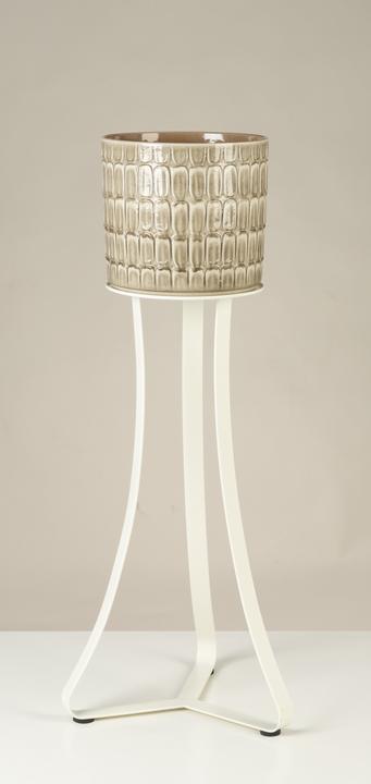 Actual product image Scheurich Paris 51, plant stand/flower stand/flower pot stand/post made of metal Colour: White