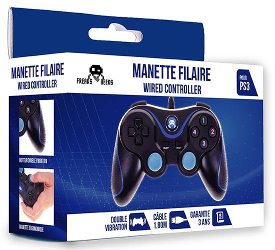 Actual product image Freaks and Geeks Black Wired Gamepad for (PS3, PC)