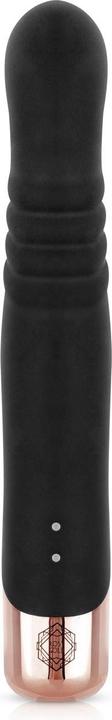 Actual product image Rosy Gold Rabbit Vibrator with thrusting function - Black