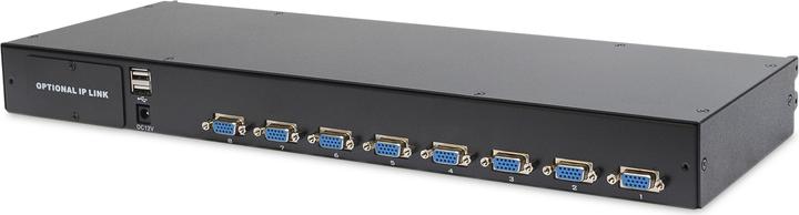 Produktbild Digitus Modulare Konsole mit 17" TFT (43,2cm), 8-Port KVM & Touchpad, US-Tastatur