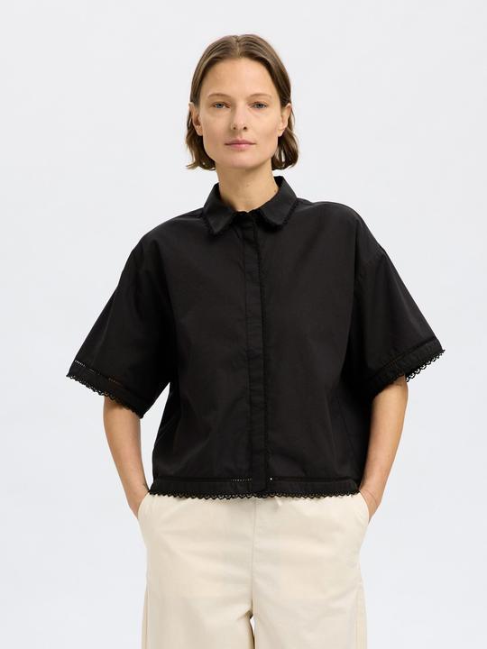 Image du produit Selected Femme Cropped Kurzarmhemd (38)