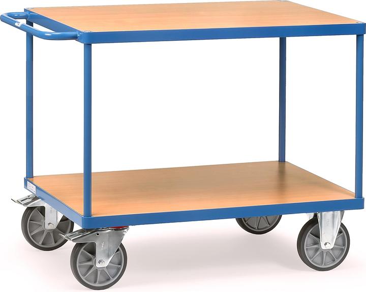 Immagine prodotto Fetra Carrello da tavolo pesante 2401, 2 ripiani, 600 kg, maniglia orizzontale (600 kg)