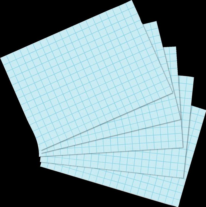 Actual product image Herlitz Index cards, DIN A7, squared, blue (A7, 170 g/m², 100 x)