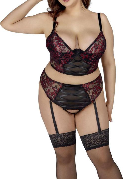 Image du produit Cottelli Collection Set de soutien-gorge noir/rouge 95C/2XL (95 C)
