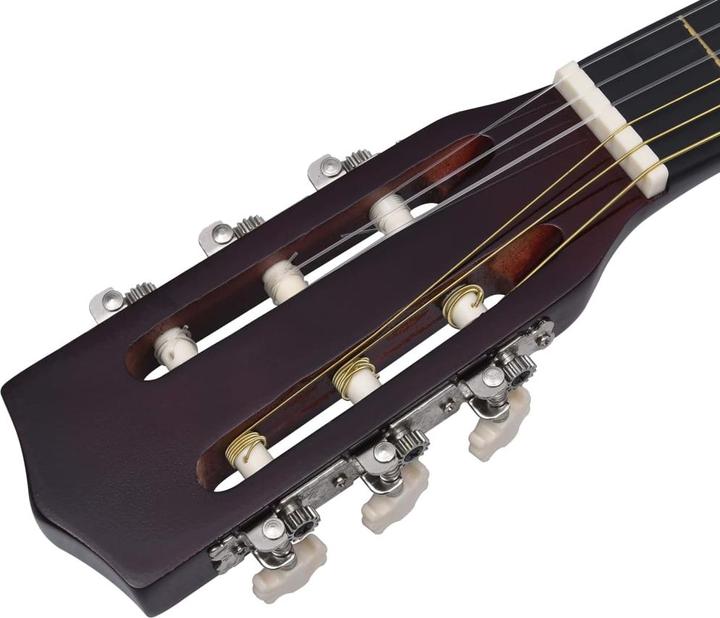 Produktbild VidaXL 8 Piece Classical Guitar Beginner Set (Akustik Gitarren Set, Nylon, Lindenholz, Hartplastik)